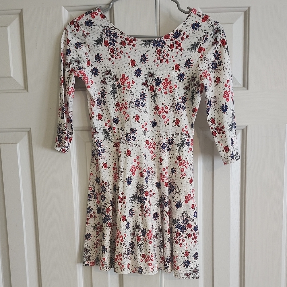 Old Navy Floral Print Dress - Red and Blue
